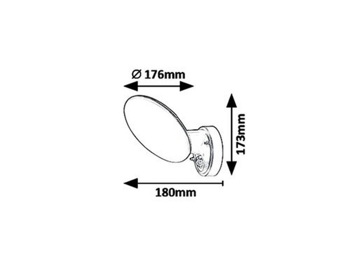 ZIDNA SVJETILJKA VANJSKA Varna  - bijela/crna, Basics, plastika (18cm)