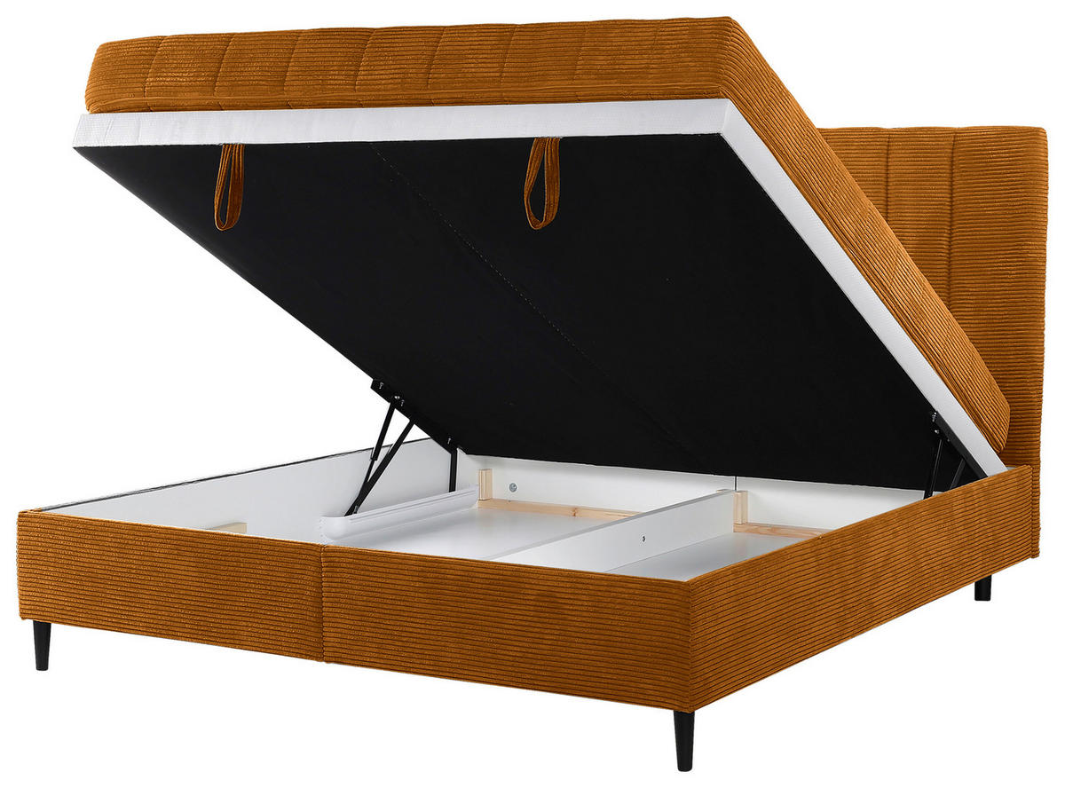POLSTERBETT 180/200 cm, Matratze, Lattenrost,  - Creme/Schwarz, LIFESTYLE, Holz/Textil (180/200cm) - Livetastic