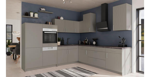 ECKKÜCHE 289/278 cm  in Kaschmir  - Kaschmir/Edelstahlfarben, Design, Holzwerkstoff/Metall (289/278cm) - Xora