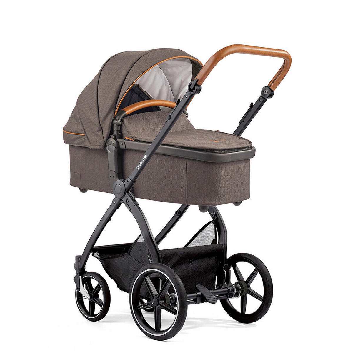 KOMBIKINDERWAGEN  FX4 Swing Set  Mokka  - Beige/Schwarz, Basics, Textil (100/55/130cm) - Gesslein