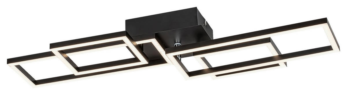 LED PLAFONJERA - crna, Trendi, metal (66/25,5/9,5cm)