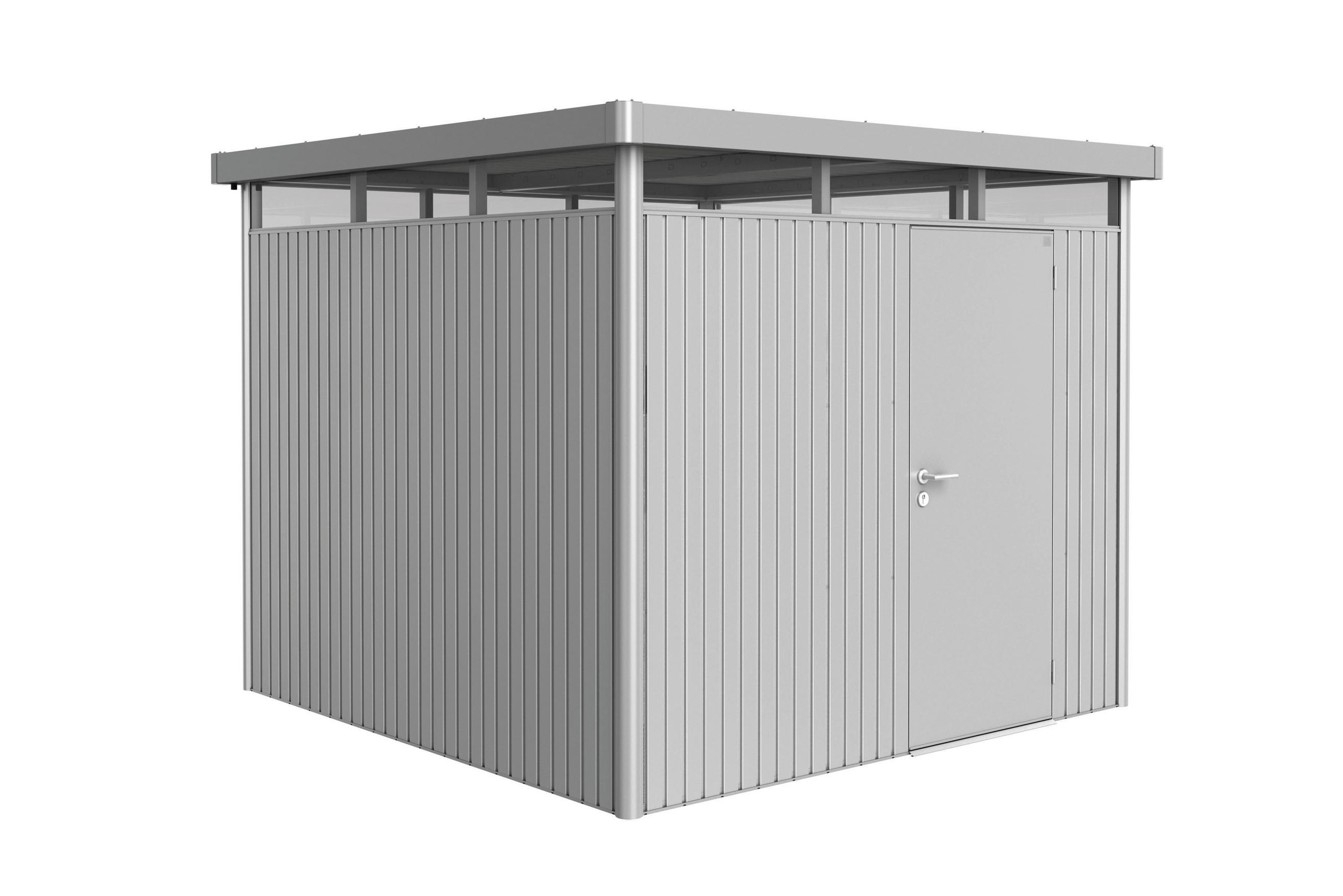GERÄTEHAUS 275/222/275 cm  - Silberfarben, Basics, Metall (275/222/275cm) - Biohort