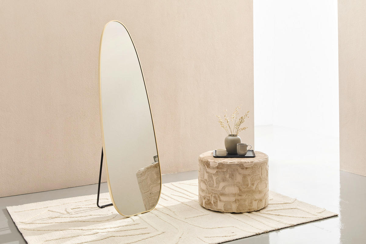 STANDSPIEGEL 56/166/4,5 cm  - Goldfarben, Design, Glas/Holzwerkstoff (56/166/4,5cm) - Novel