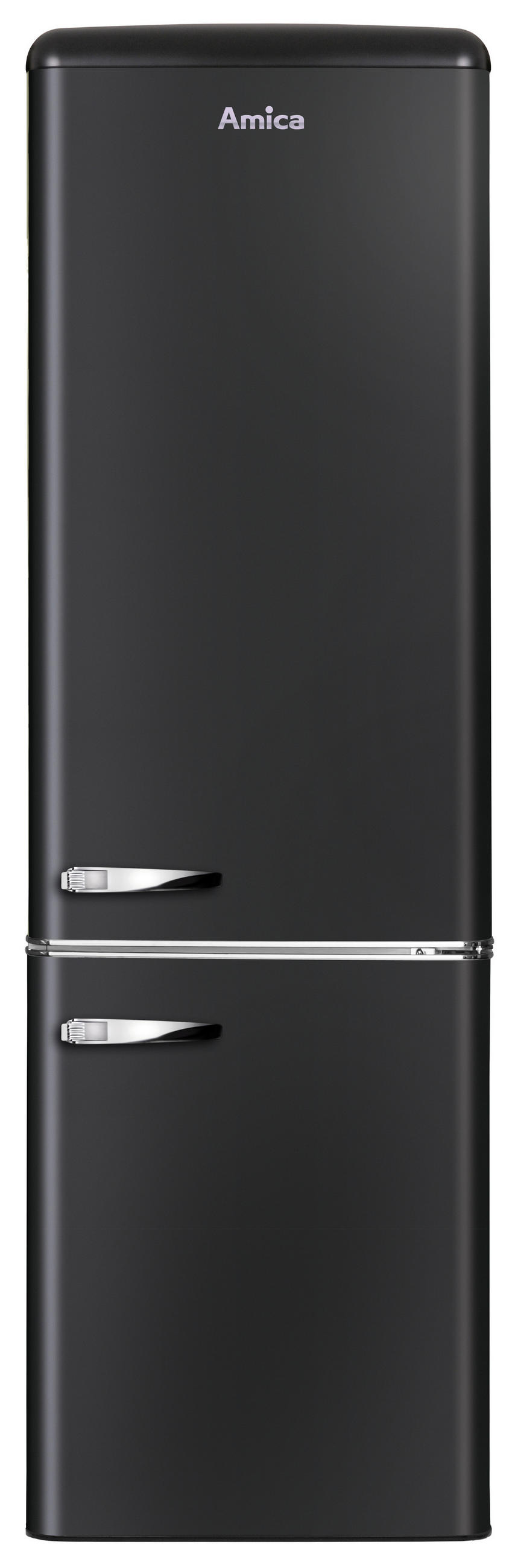 KÜHL-GEFRIER-KOMBINATION KGCR387100MS  - Schwarz, Basics, Metall (55/181/61,5cm) - Amica