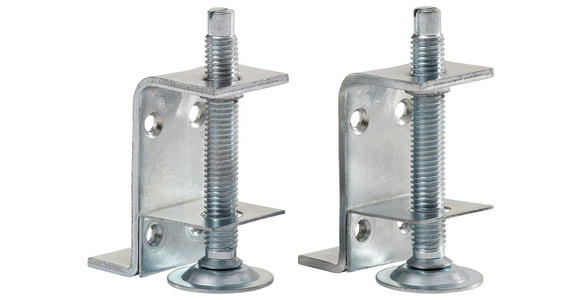 FUßSET 4/6/3 cm - Silberfarben, Metall (4/6/3cm) - Hom`in