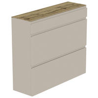 SCHUHKIPPER Eichefarben, Sandfarben  - Sandfarben/Eichefarben, Design, Holzwerkstoff (110/97/33cm) - Moderano