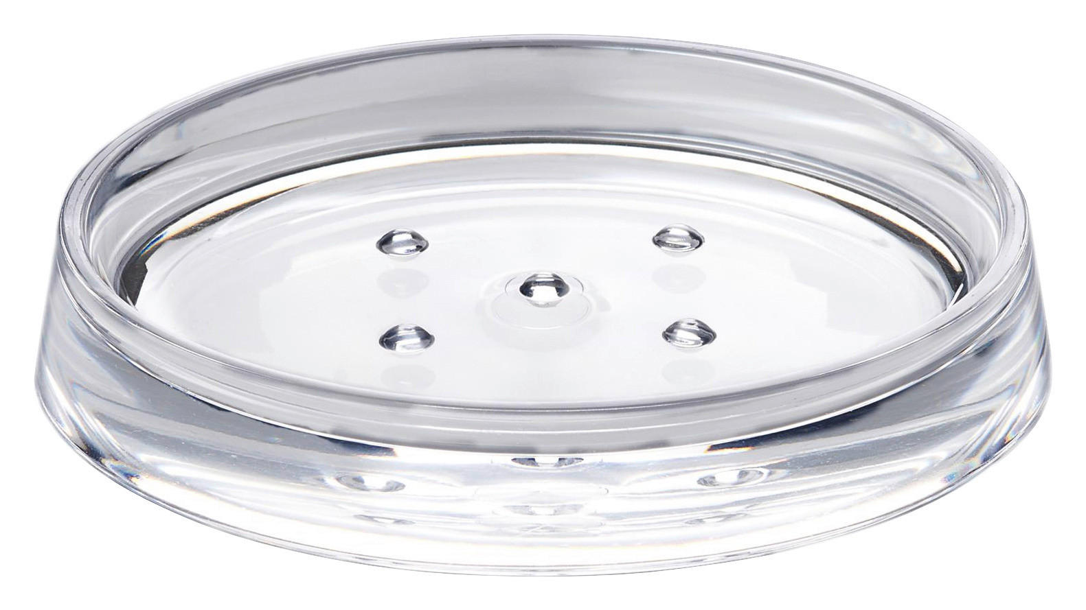 MISKA NA MYDLO priehľadné - priehľadné, Basics, plast (10,5/2/10cm) - Sadena