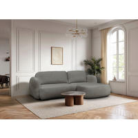 ECKSOFA VELU Grau Chenille  - Schwarz/Grau, Design, Textil (270cm) - MID.YOU