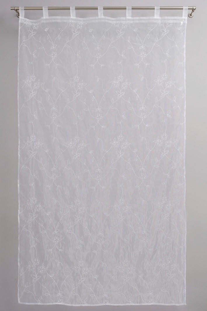 SCHLAUFENVORHANG  - Weiss, Basics, Textil (150/260cm)