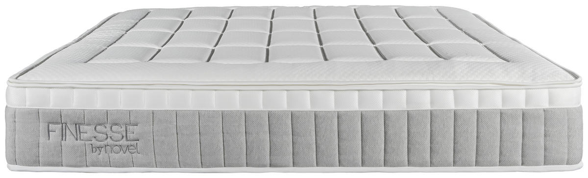 BOXSPRINGMATRATZE 90/200 cm, Höhe ca.: 30 cm,  - Weiß/Grau, Basics, Textil (90/200cm) - Novel