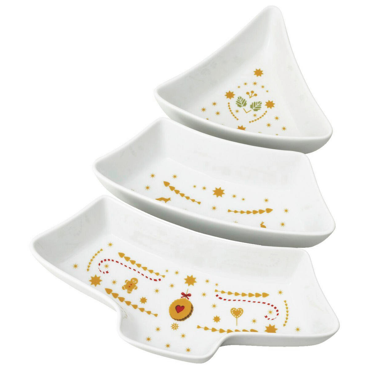 SNACKSCHALENSET Christmas Love - Christmas Love  - Multicolor, Basics, Keramik (39/29,5/5,5cm) - Hutschenreuther