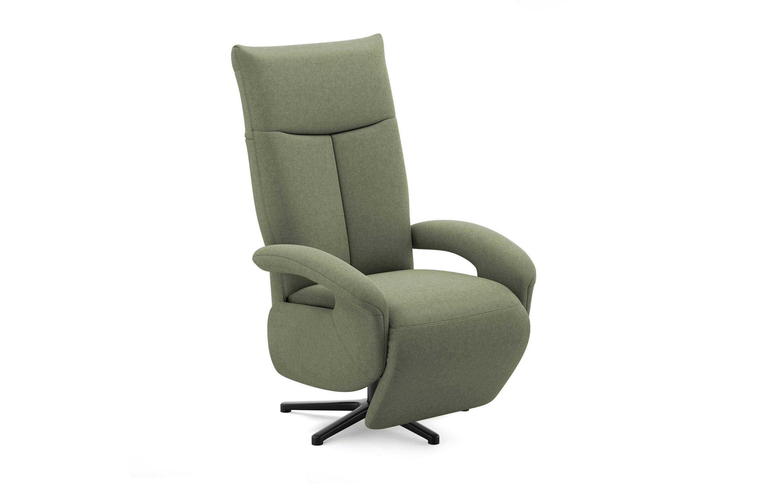 SESSEL in Flachgewebe Olivgrün  - Schwarz/Olivgrün, Modern, Textil/Metall (74/112/82cm) - Sit & More
