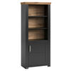REGAL Graphitfarben, Eiche Artisan  - Graphitfarben/Eiche Artisan, Design, Holzwerkstoff/Metall (74,5/174,6/42,2cm) - SetOne by Musterring