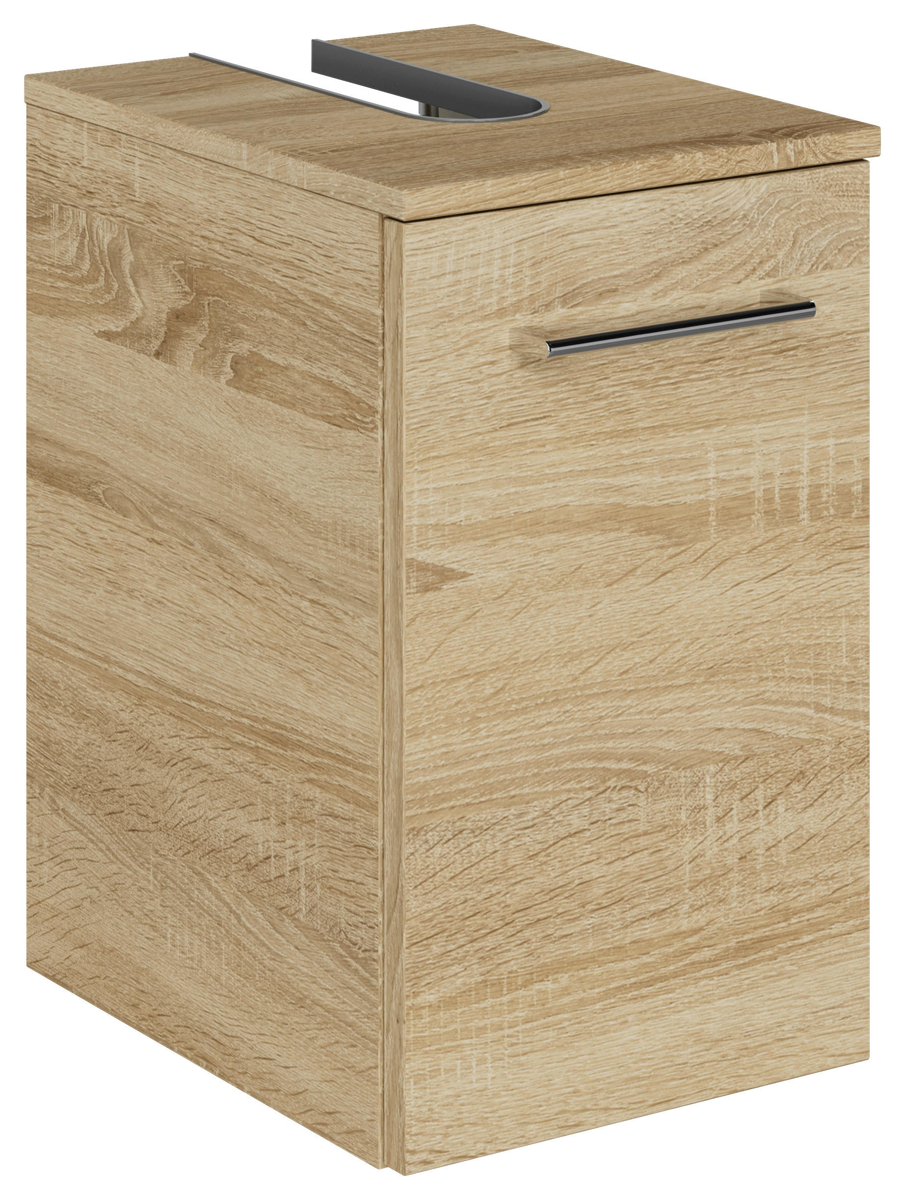 WASCHBECKENUNTERSCHRANK 30/49,8/38,3 cm  - Chromfarben/Eiche Bianco, KONVENTIONELL, Holzwerkstoff/Metall (30/49,8/38,3cm) - Sadena