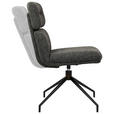 STUHL  in Eisen Webstoff Metall, Textil  - Dunkelgrau/Schwarz, Design, Textil/Metall (50/92/64,5cm) - Dieter Knoll