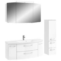 BADEZIMMER 4-teilig  in 151 cm  - Chromfarben/Weiß Hochglanz, KONVENTIONELL, Glas/Holzwerkstoff (151cm) - Pelipal