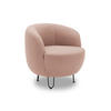 SESSEL Webstoff Rosa    - Schwarz/Rosa, Design, Textil/Metall (72/74/76cm) - MID.YOU