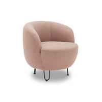 SESSEL Webstoff Rosa    - Schwarz/Rosa, Design, Textil/Metall (72/74/76cm) - MID.YOU