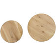 BEISTELLTISCHSET Eiche massiv rund Eichefarben  - Eichefarben/Weiß, Design, Holz/Metall (50/40/50/40/50/45cm) - Landscape