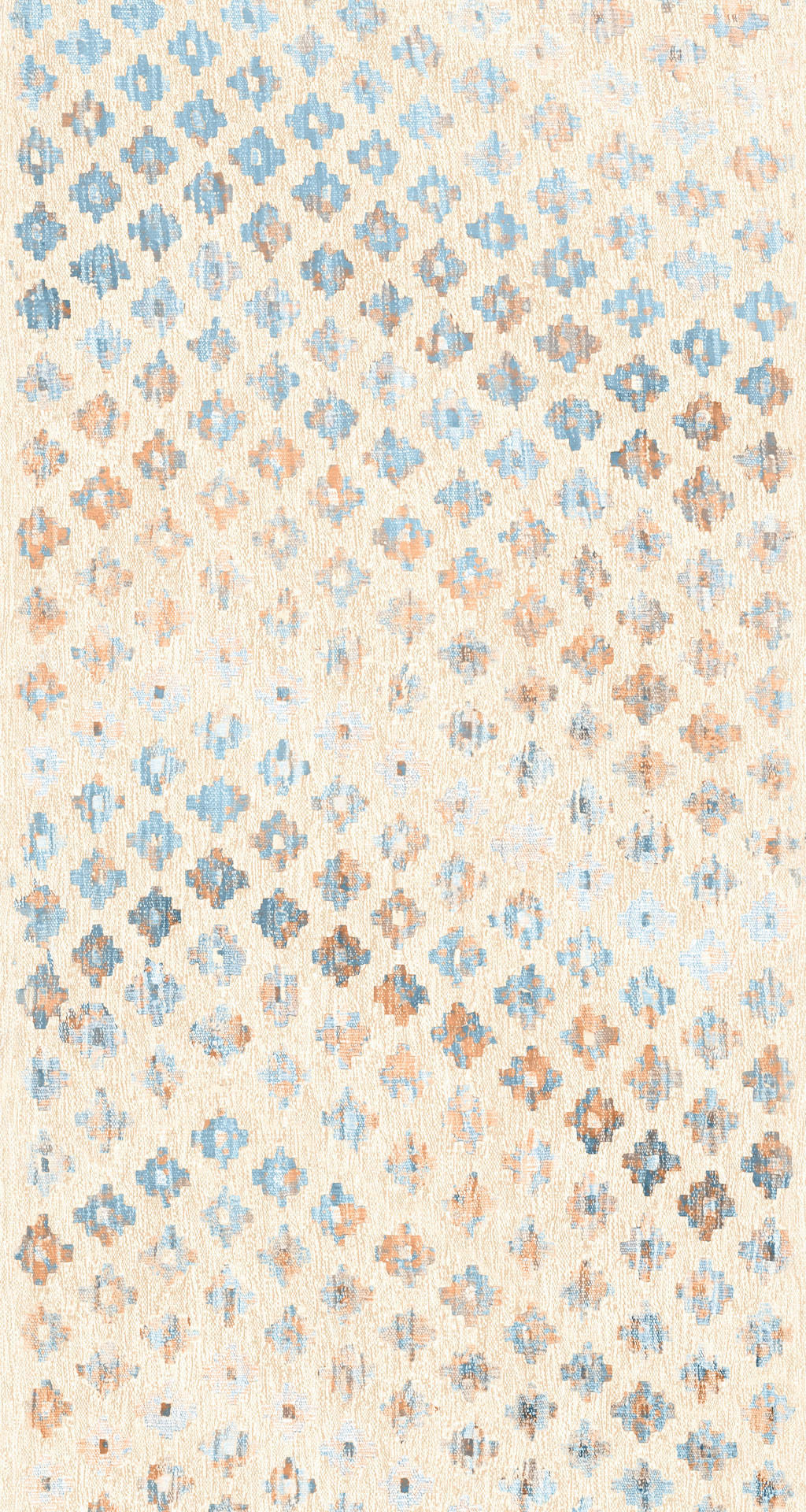 VINTAGE-TEPPICH Ondea Zigira 80/150 cm  in Creme, Pastellblau, Cognac  - Pastellblau/Cognac, Trend, Kunststoff/Textil (80/150cm) - Lindorug