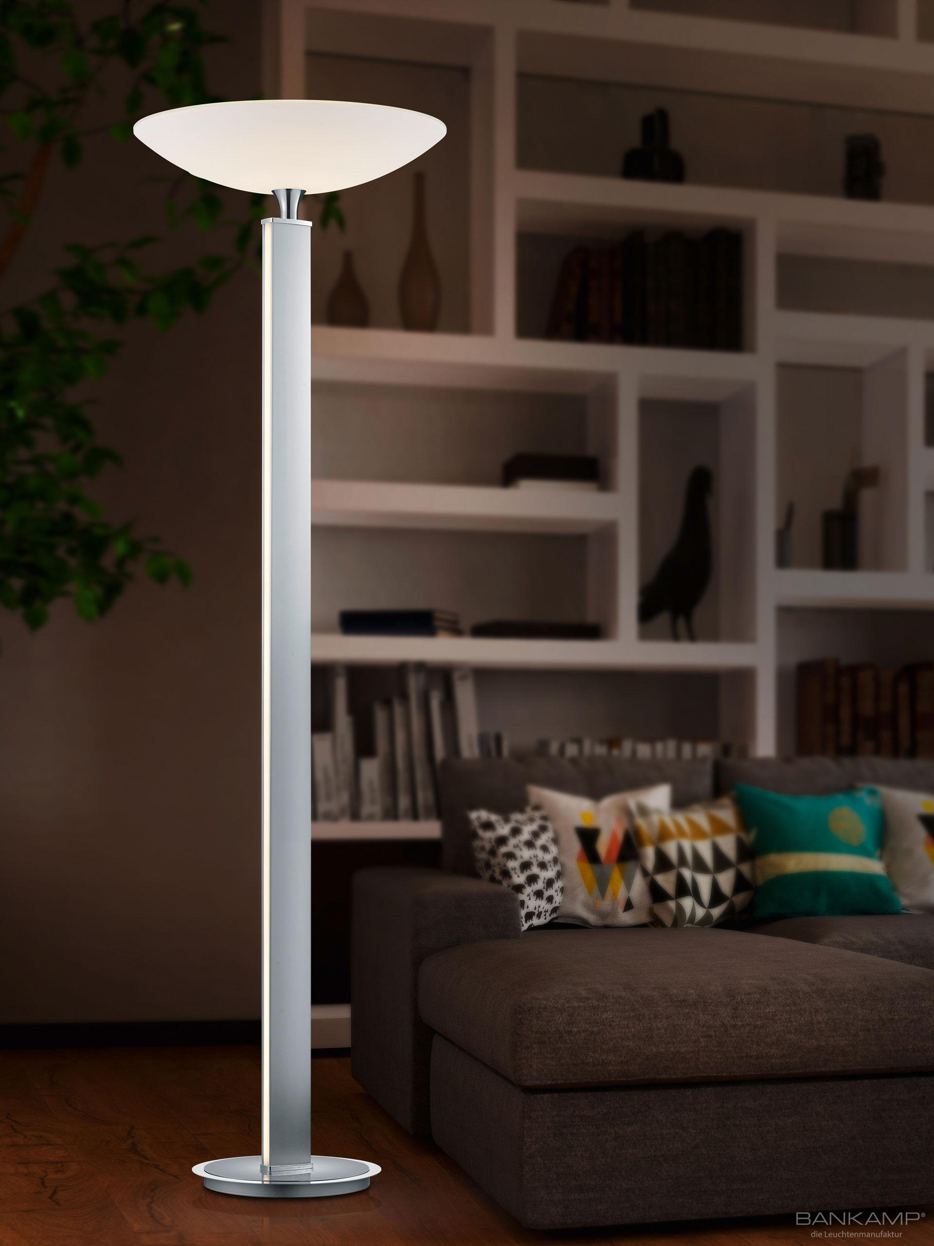 LED-DECKENFLUTER 53/179 cm    - Weiß, Design, Glas/Metall (53/179cm) - Bankamp