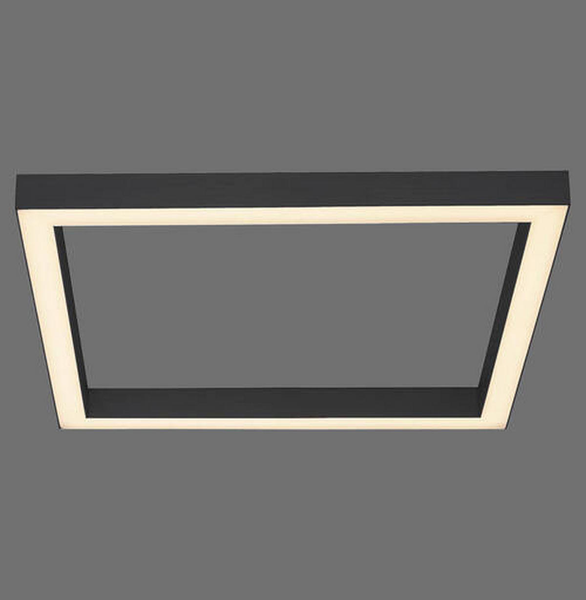 STROPNÍ LED SVÍTIDLO, 55/55/3,9 cm - antracitová, Design, kov/plast (55/55/3,9cm)