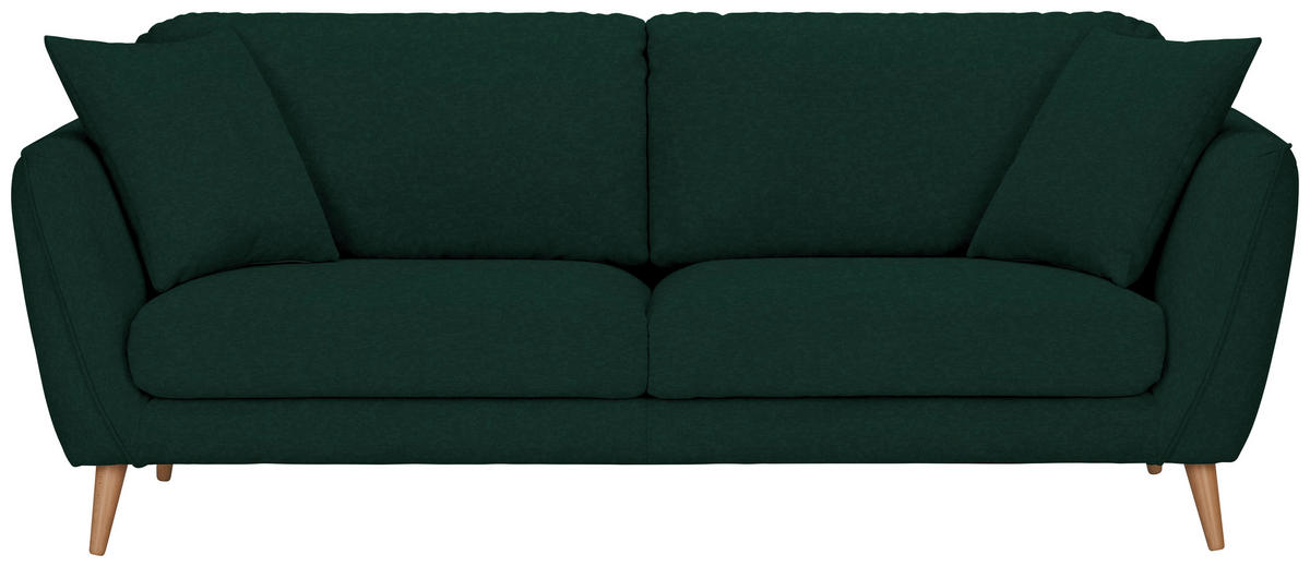 3-SITS SOFFA i flatväv mörkgrön  - grön/mörkgrön, Klassisk, textil (215/70/47/97cm) - MID.YOU