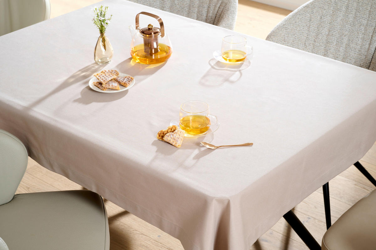 UBRUS, 130/160 cm, šedohnědá - šedohnědá, Konvenční, textil (130/160cm) - Novel