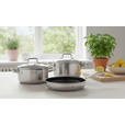 KOCHTOPFSET 3-teilig  - Klar/Edelstahlfarben, Basics, Glas/Metall - Homeware Profession.