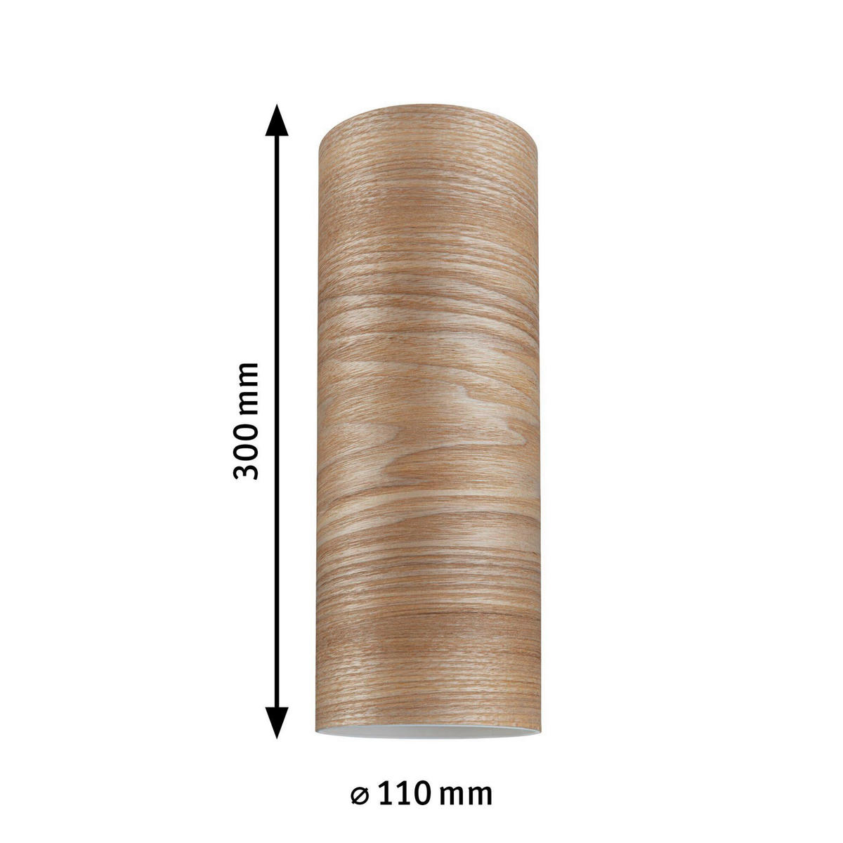 SCHIENENSYSTEM-LEUCHTENSCHIRM 11/30 cm   - Eichefarben, Basics, Holz (11/30cm) - Paulmann