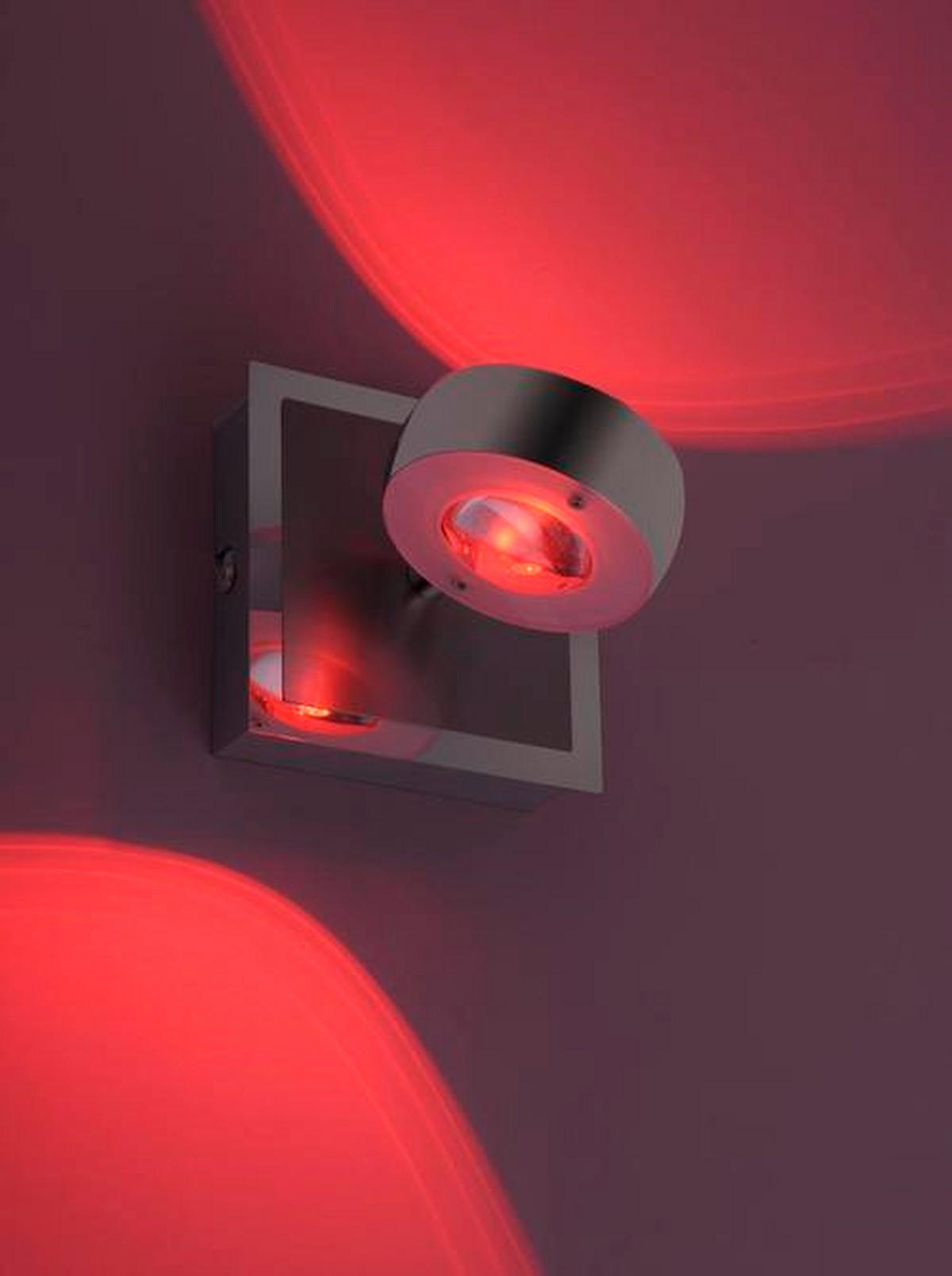 LED-WANDLEUCHTE Lolasmart-Opti   - Silberfarben, Design, Kunststoff/Metall (12/12/14cm)