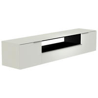 LOWBOARD  in 210/41/45 cm  - Alufarben/Weiß, Design, Glas/Holzwerkstoff (210/41/45cm) - Moderano