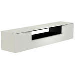 LOWBOARD  in 210/41/45 cm  - Alufarben/Weiß, Design, Glas/Holzwerkstoff (210/41/45cm) - Moderano