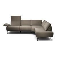 ECKSOFA Cosy Braun Chenille  - Schwarz/Braun, Design, Textil/Metall (248-263/193cm) - SENSOO