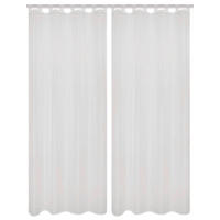 SCHLAUFENSCHAL  transparent   135/245 cm 2 Stück  - Grau Hochglanz, Basics, Textil (135/245cm)