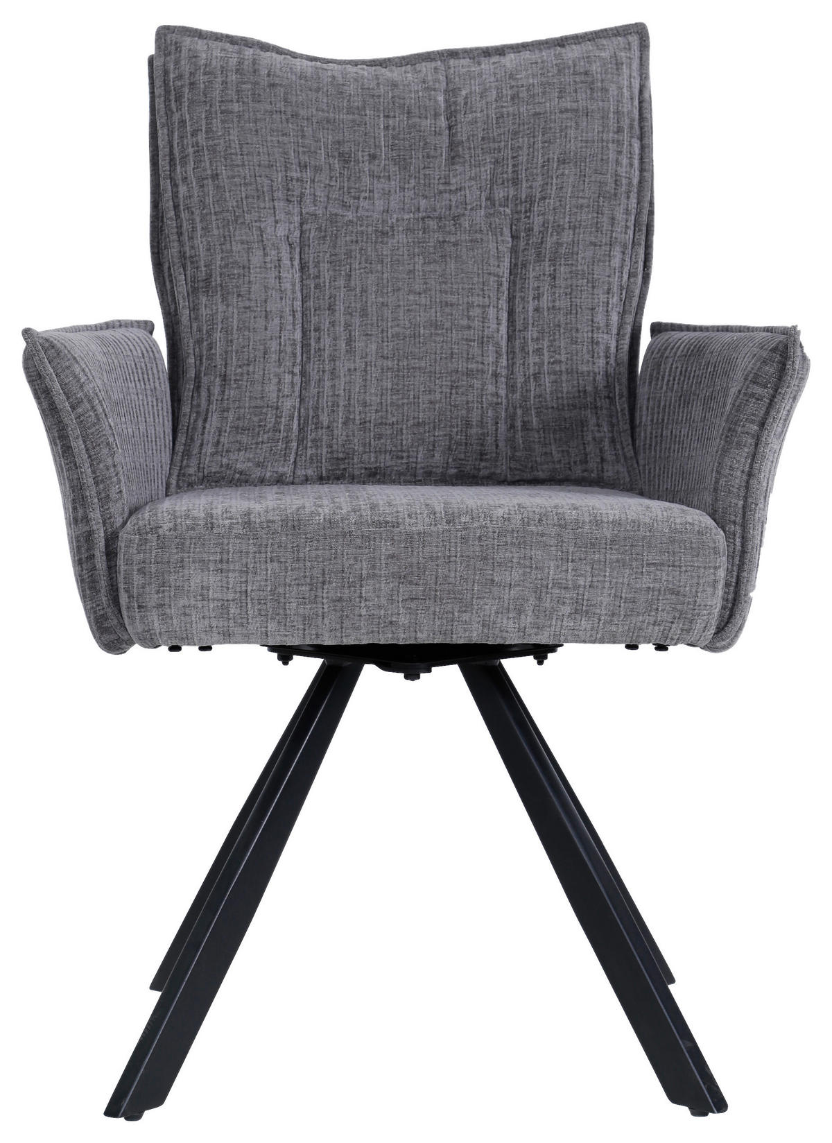 ARMLEHNSTUHL  in Eisen Webstoff  - Schwarz/Grau, MODERN, Holz/Textil (63/91/63cm) - MID.YOU