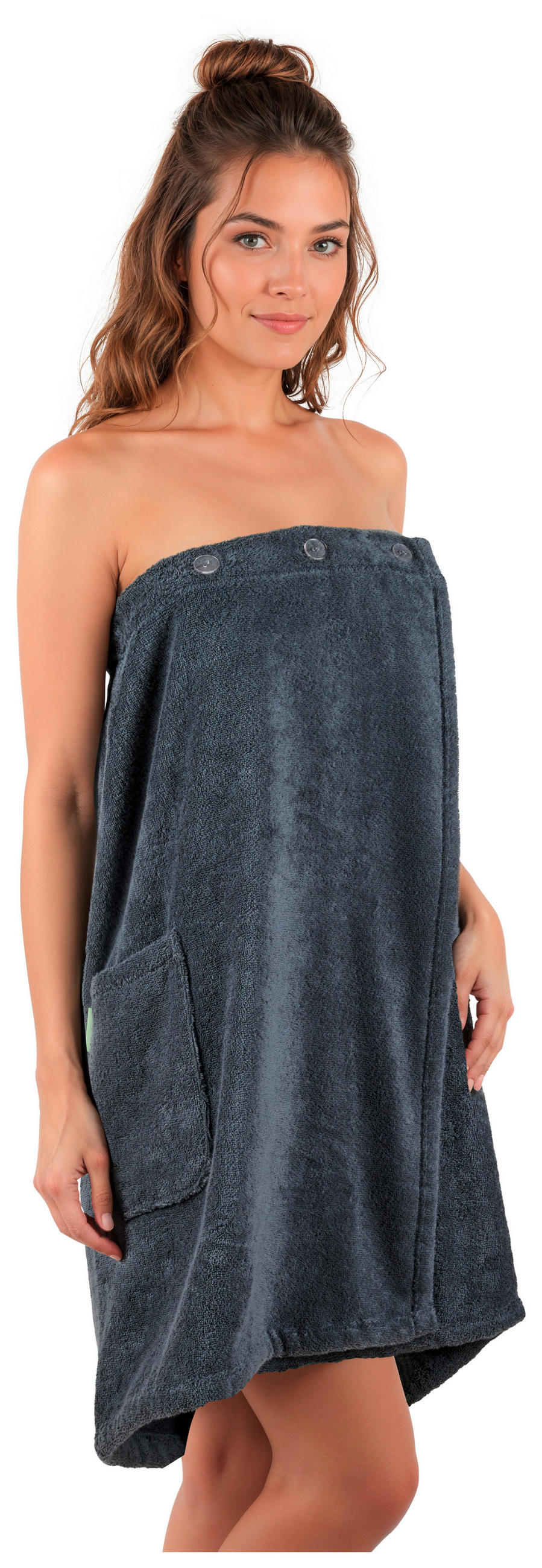 SAUNAKILT 70/140 cm TIRIL  - Anthrazit, KONVENTIONELL, Textil (70/140cm) - Esposa