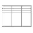 SCHWEBETÜRENSCHRANK  in Grau, Weiß  - Weiß/Grau, Basics, Glas/Holzwerkstoff (300/235/65cm) - Cantus