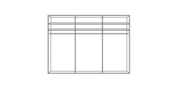 SCHWEBETÜRENSCHRANK 249/222/68 cm 3-türig  - Sandfarben/Chromfarben, Basics, Glas/Holzwerkstoff (249/222/68cm) - Moderano