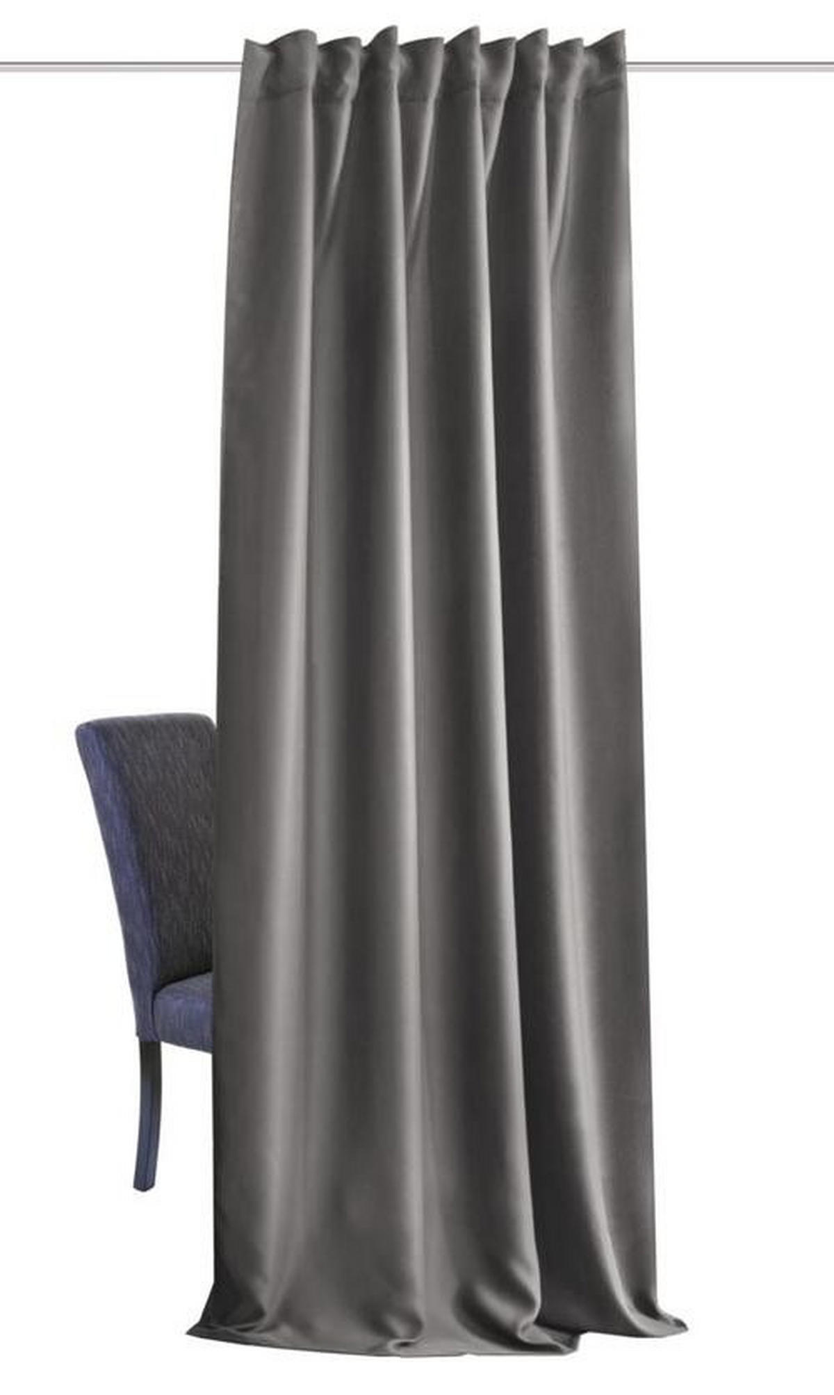 LÄRMSCHUTZVORHANG ACUSTICO Verdunkelung 135/225 cm   - Grau, KONVENTIONELL, Textil (135/225cm)