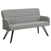 SITZBANK - Hellgrau/Schwarz, MODERN, Textil/Metall (140/94/67cm) - MID.YOU