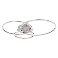 STROPNÍ LED SVÍTIDLO, 68/55/10 cm - bílá/opál, Design, kov/plast (68/55/10cm) - Globo
