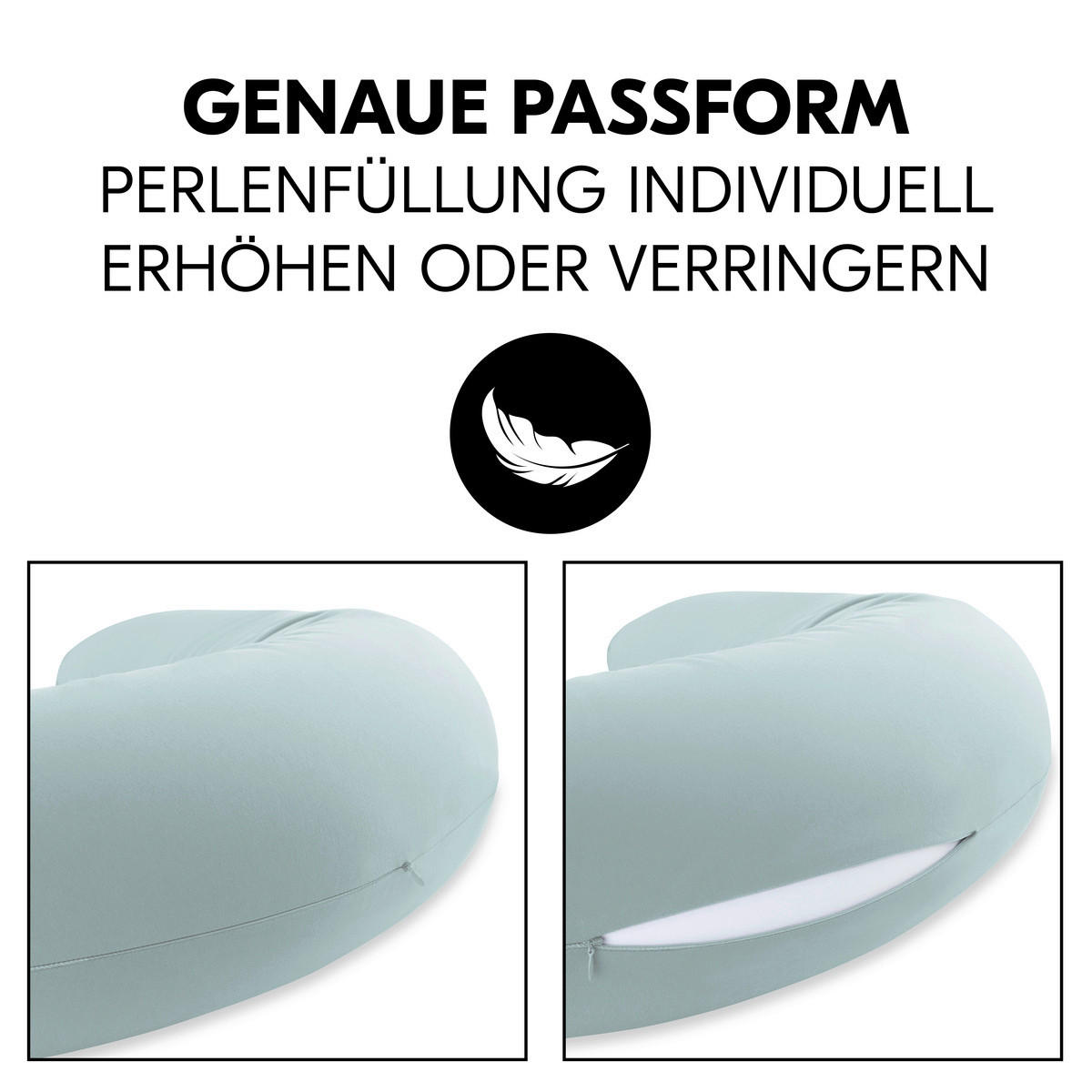 STILLKISSEN 190 cm NURSE N CARE   - Hellblau, Basics, Textil (190cm) - Hauck