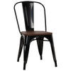 STUHL Schwarz, Dunkelbraun Ulme  - Dunkelbraun/Schwarz, Basics, Holz/Metall (44/84/54cm) - MID.YOU
