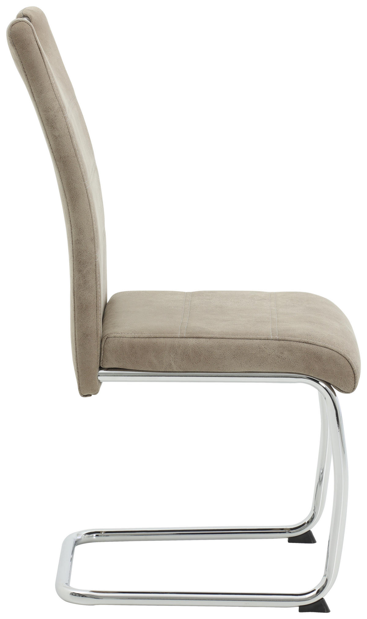 SCHWINGSTUHL  in Mikrofaser  - Chromfarben/Beige, KONVENTIONELL, Textil/Metall (43/98/59cm) - Carryhome