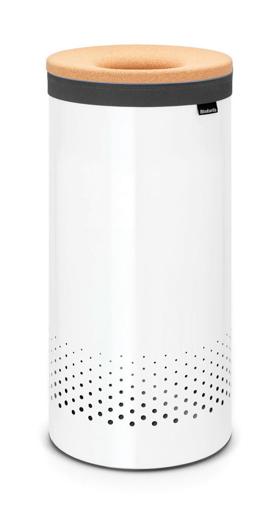 WÄSCHETONNE - Weiss, Basics, Metall (30/63.5/30cm) - Brabantia