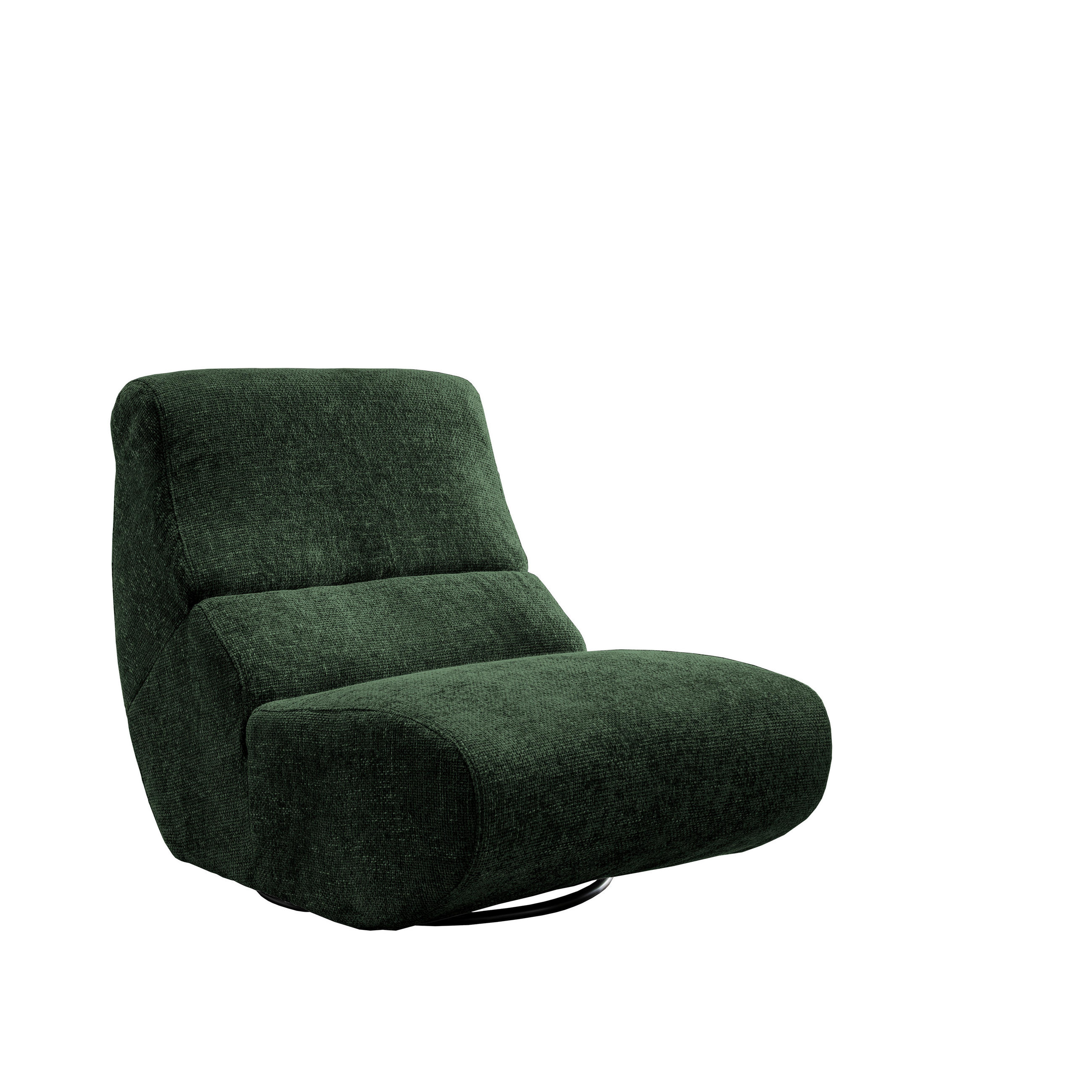 SESSEL in Struktur Waldgrün  - Waldgrün/Schwarz, Design, Textil/Metall (74/85/105cm) - Livetastic