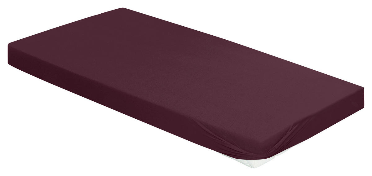SPANNBETTTUCH Jersey  - Beere, KONVENTIONELL, Textil (100/200cm) - Bierbaum
