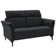 2-SITZER-SOFA Anthrazit Echtleder  - Anthrazit/Schwarz, KONVENTIONELL, Leder/Metall (178/103/95cm) - Dieter Knoll