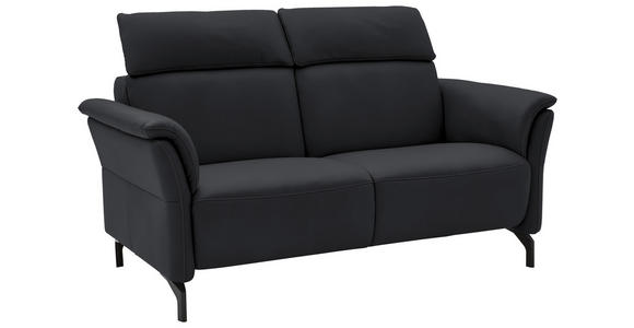 2-SITZER-SOFA Anthrazit Echtleder  - Anthrazit/Schwarz, KONVENTIONELL, Leder/Metall (178/103/95cm) - Dieter Knoll